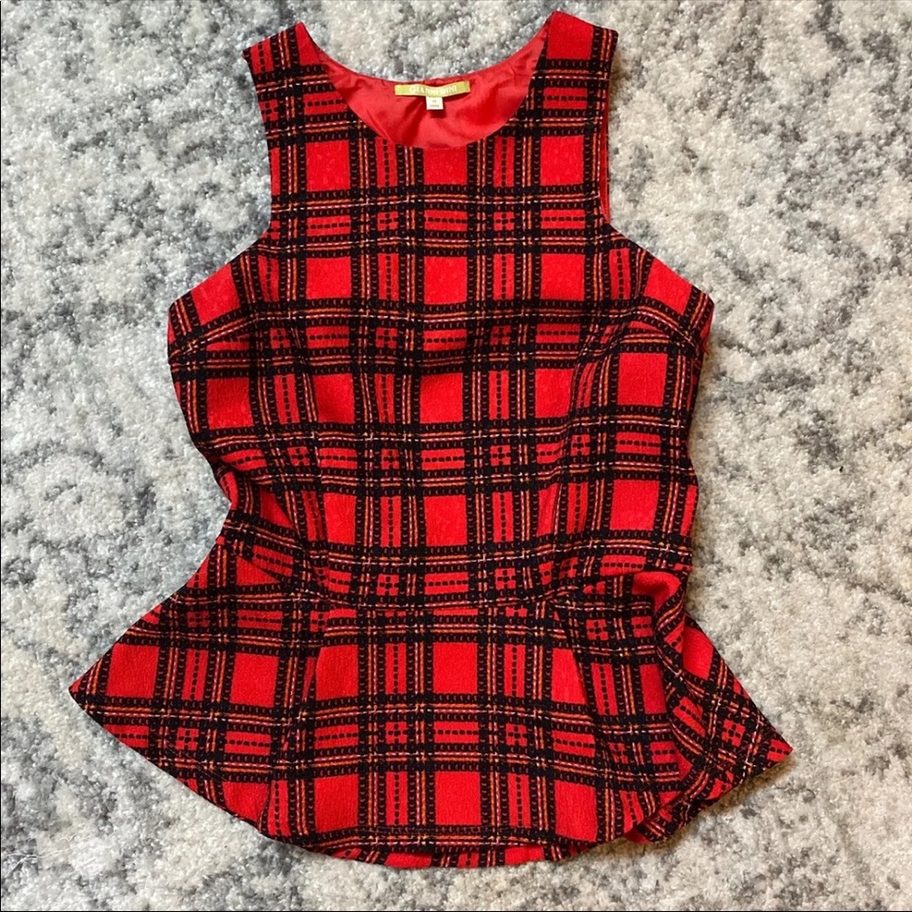 Gianni Bini plaid blouse